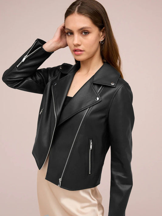 Faux Leather Biker Jacket
